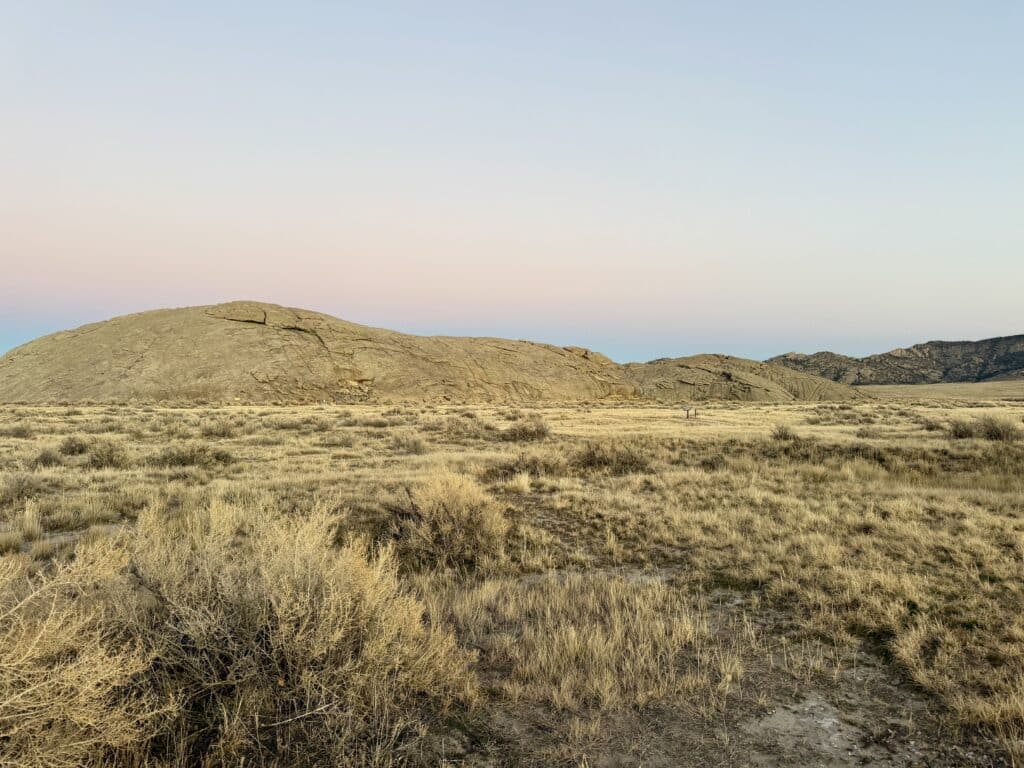Independence Rock site of Oregon Trail